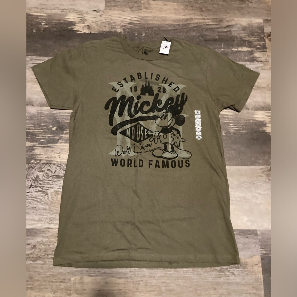 Green WDW Mickey Mouse Graphic Tee Shirt